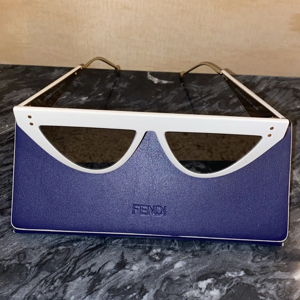 FENDI DeFender White Sunglasses - Picture 8 of 8